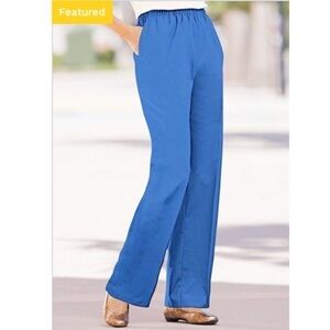 🆕 Drapers & Damons vintage straight leg high rise pull on pants blue pockets 1X